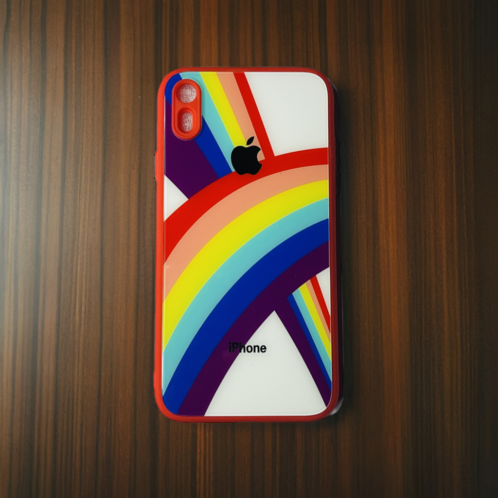 Rainbow Glass Cases for iPhone XR